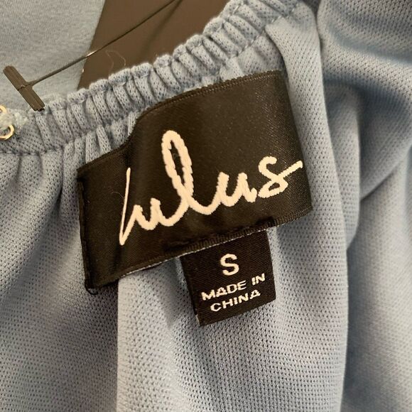 NWT Lulus Dress Mythical Kind of Love Maxi Blue Halter Wedding Guest Bridesmaid - Picture 4 of 12